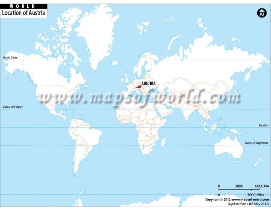 Buy Austria Location On World Map
